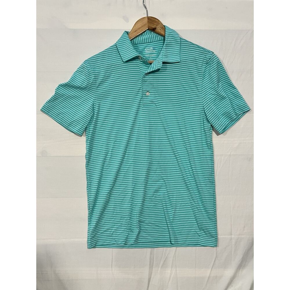 Croft & Barrow Performance Polo Mens S Green Striped